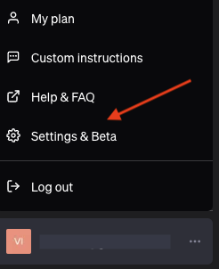 Shows where Settings and Beta are on the UX